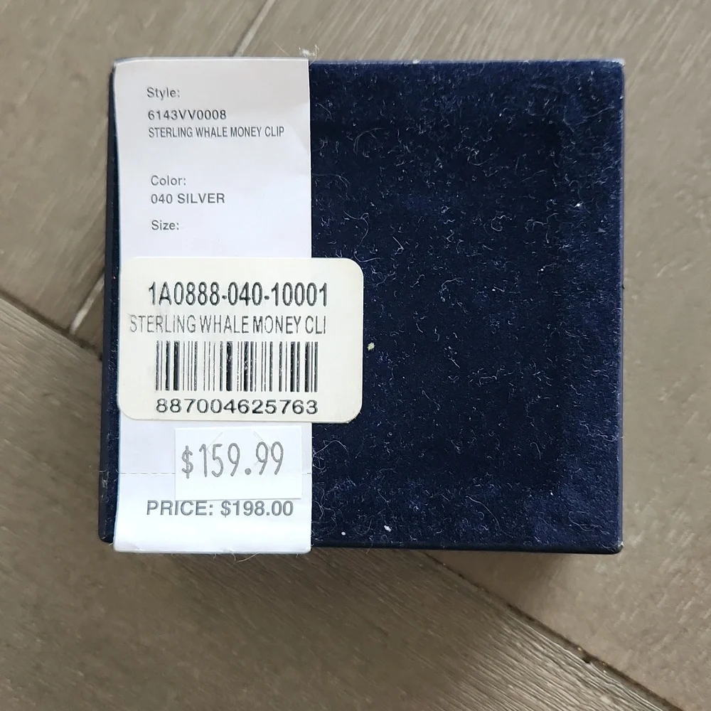 Vineyard Vines Sterling Whale Money Clip